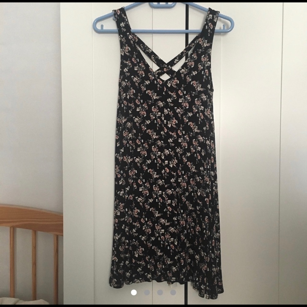 Dark Navy American Eagle Swing Flower Dress